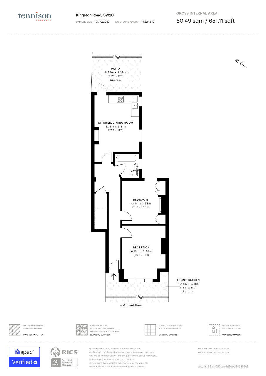 1 Bedroom Flat To Let in Kingston Road, Wimbledon Chase, SW20 8JR Tennison Property